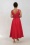 Timeless - Lysandra broderie anglaise midi jurk in lippenstift rood 6