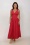 Timeless - Lysandra broderie anglaise midi jurk in lippenstift rood