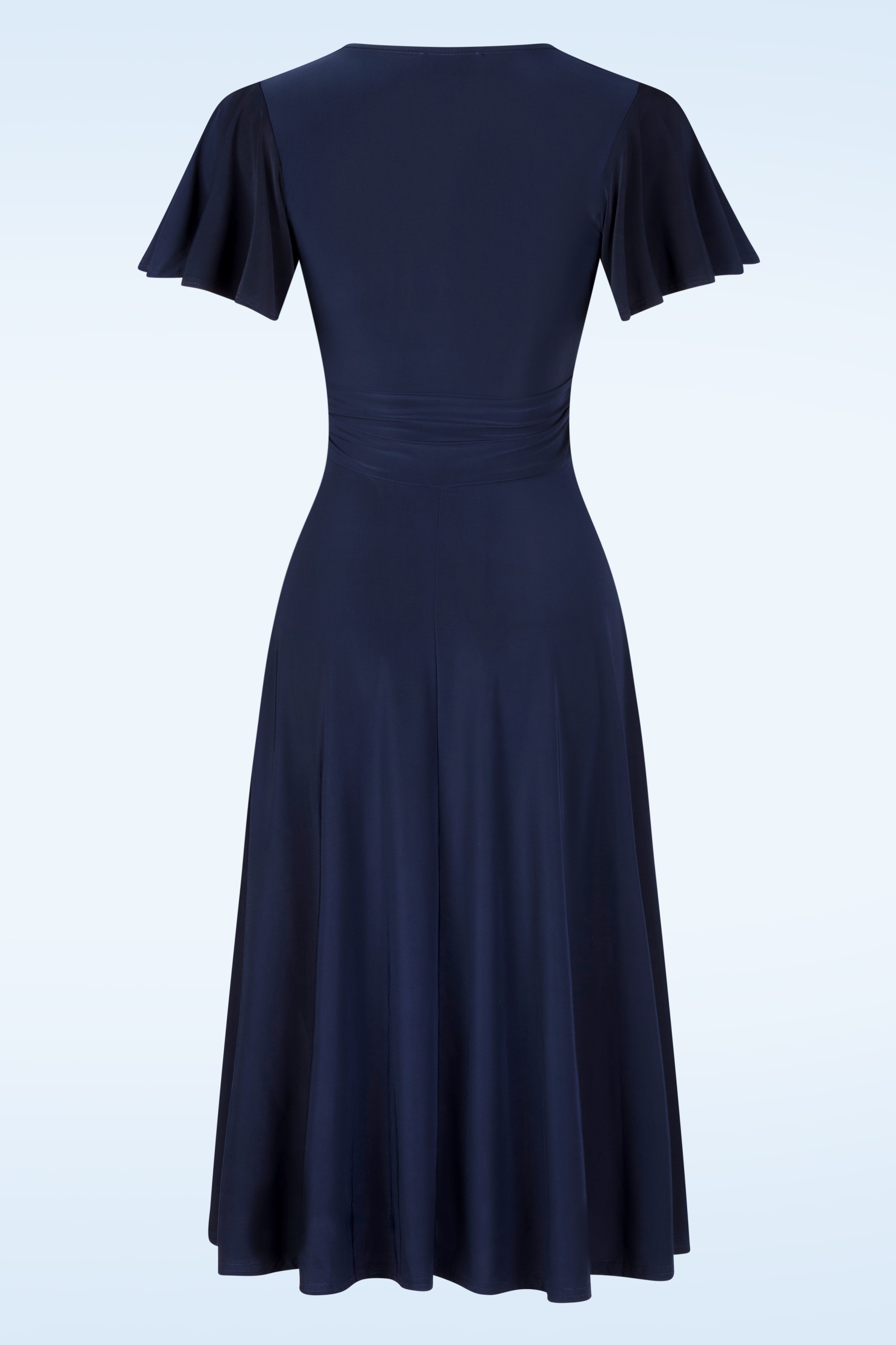 Vintage Chic for Topvintage - Irene Cross Over Swing Dress in Navy 3
