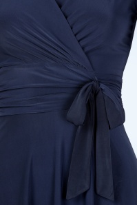 Vintage Chic for Topvintage - Irene Cross Over Swing Dress in Navy 2