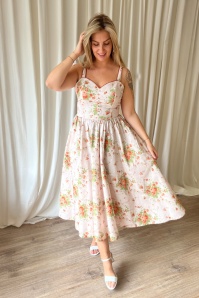 Timeless - Bryson Floral Midikleid in Puderrosa