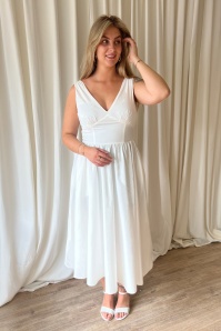 Timeless - Lysandra midi jurk in wit