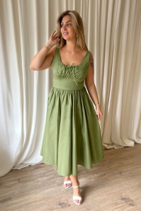 Timeless - Robe midi Lolita en vert sauge