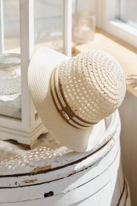 Bronté - Diana Straw Crochet Cloche Hut in Sand 3