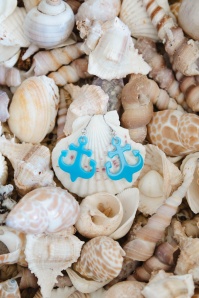 Erstwilder - Ship Anchor Drop oorbellen in blauw 3