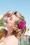 Urban Hippies - Hair Flowers set in framboos, mint en zonnegeel