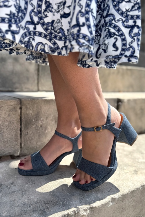 Tamaris - Bodil High Heel sandaaltjes in denim 2
