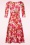 Vintage Chic for Topvintage - Nina Autumn Rose Swing Dress in Red 3
