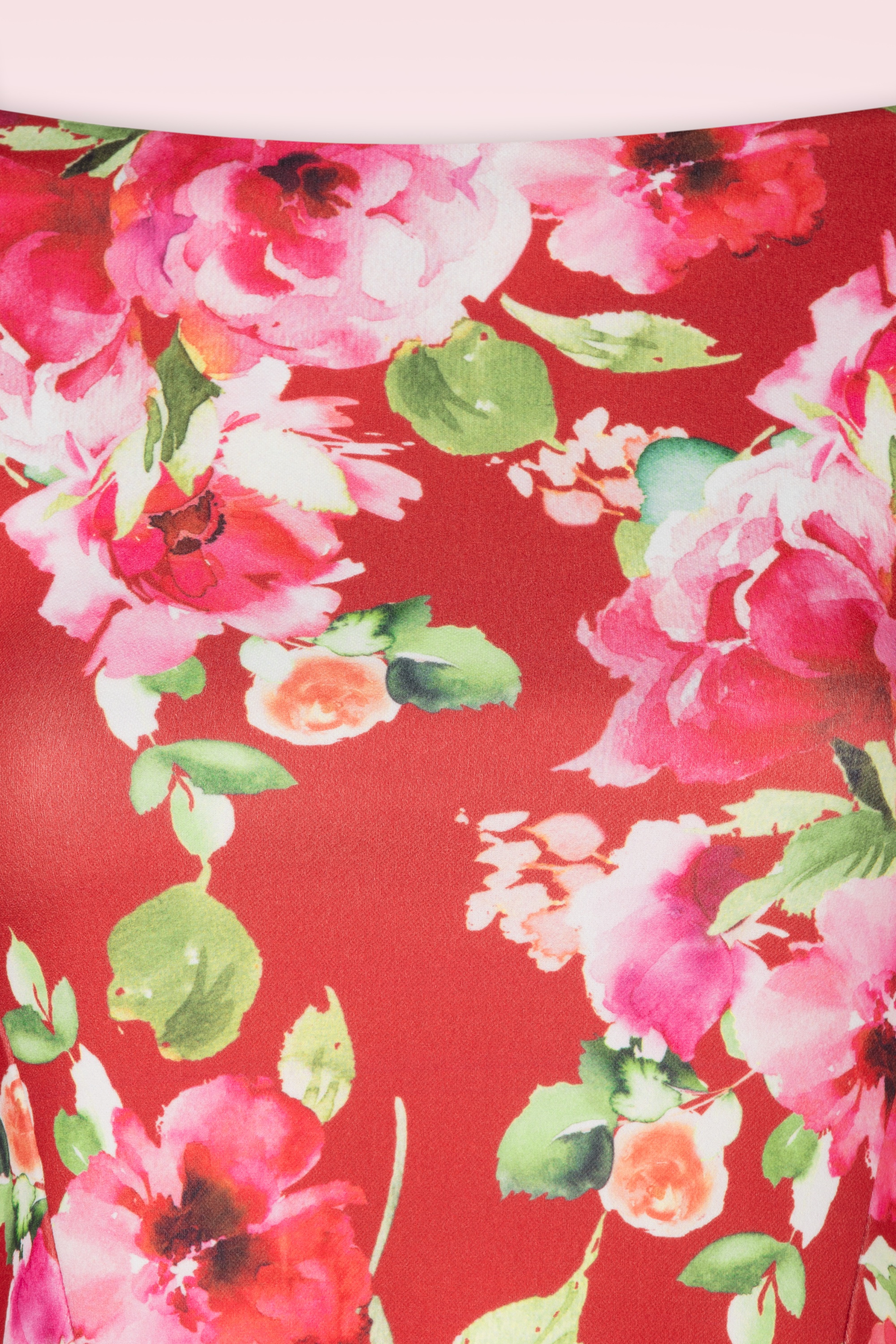 Vintage Chic for Topvintage - Nina Autumn Rose Swing Dress in Red 2