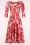 Vintage Chic for Topvintage - Nina Autumn Rose swing jurk in rood