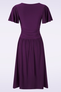 Vintage Chic for Topvintage - Sadie Slinky Swingkleid in Aubergine 3