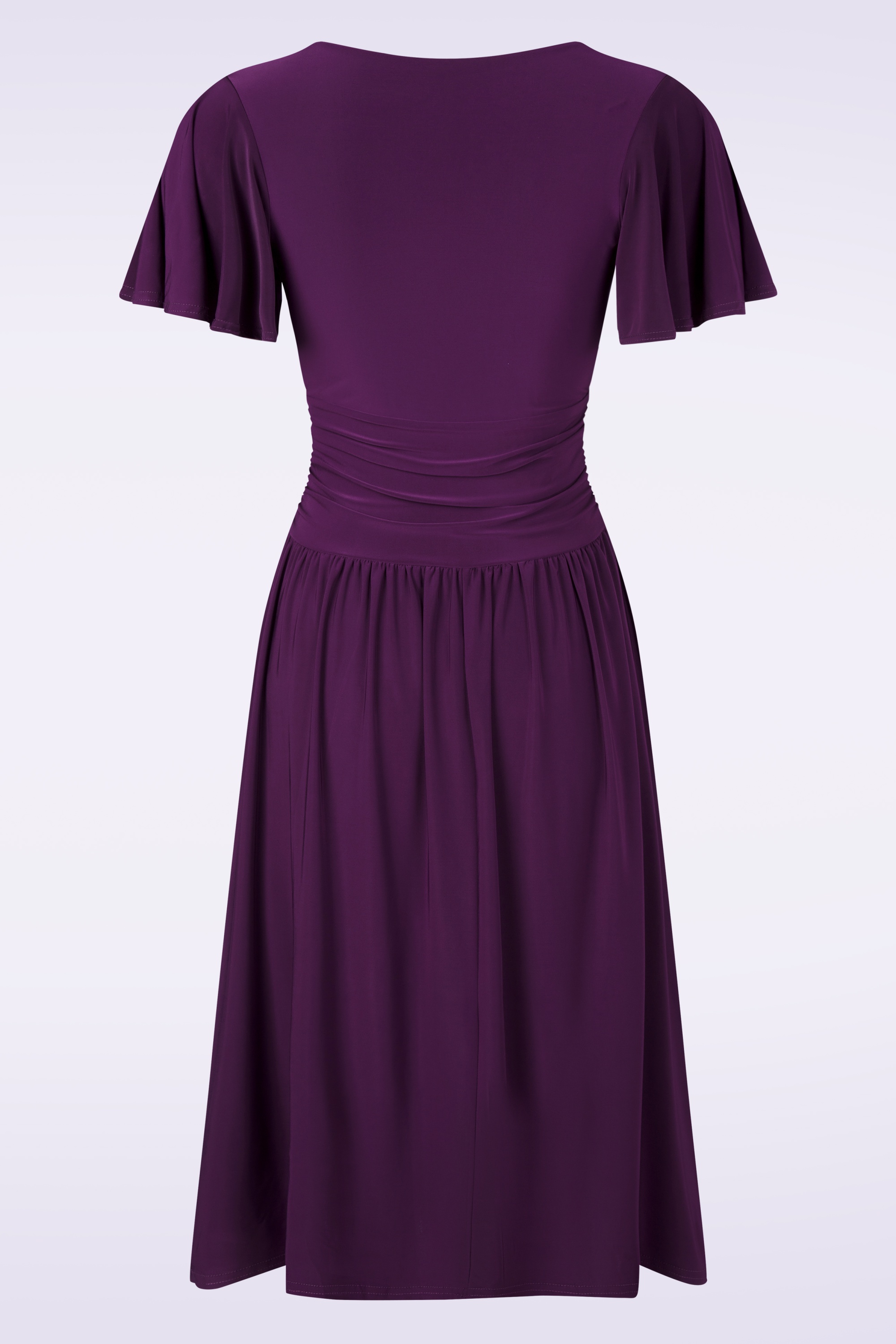 Vintage Chic for Topvintage - Sadie Slinky Swingkleid in Aubergine 3