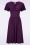 Vintage Chic for Topvintage - Sadie Slinky swing jurk in aubergine