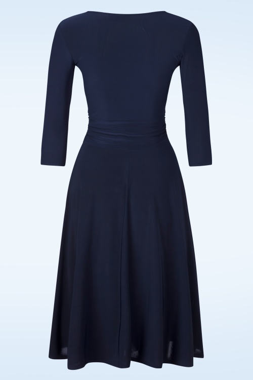 Vintage Chic for Topvintage - Aria Swing Dress in Navy 3
