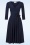 Vintage Chic for Topvintage - Aria swing jurk in marineblauw