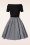 Glamour Bunny - The Brigitte Gingham Swing Kleid in Schwarz und Weiß 3