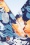 Vintage Chic for Topvintage - Aria Floral Swing Dress in Orange and Blue 2