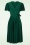 Vintage Chic for Topvintage - Irene Cross Over swing jurk in bosgroen