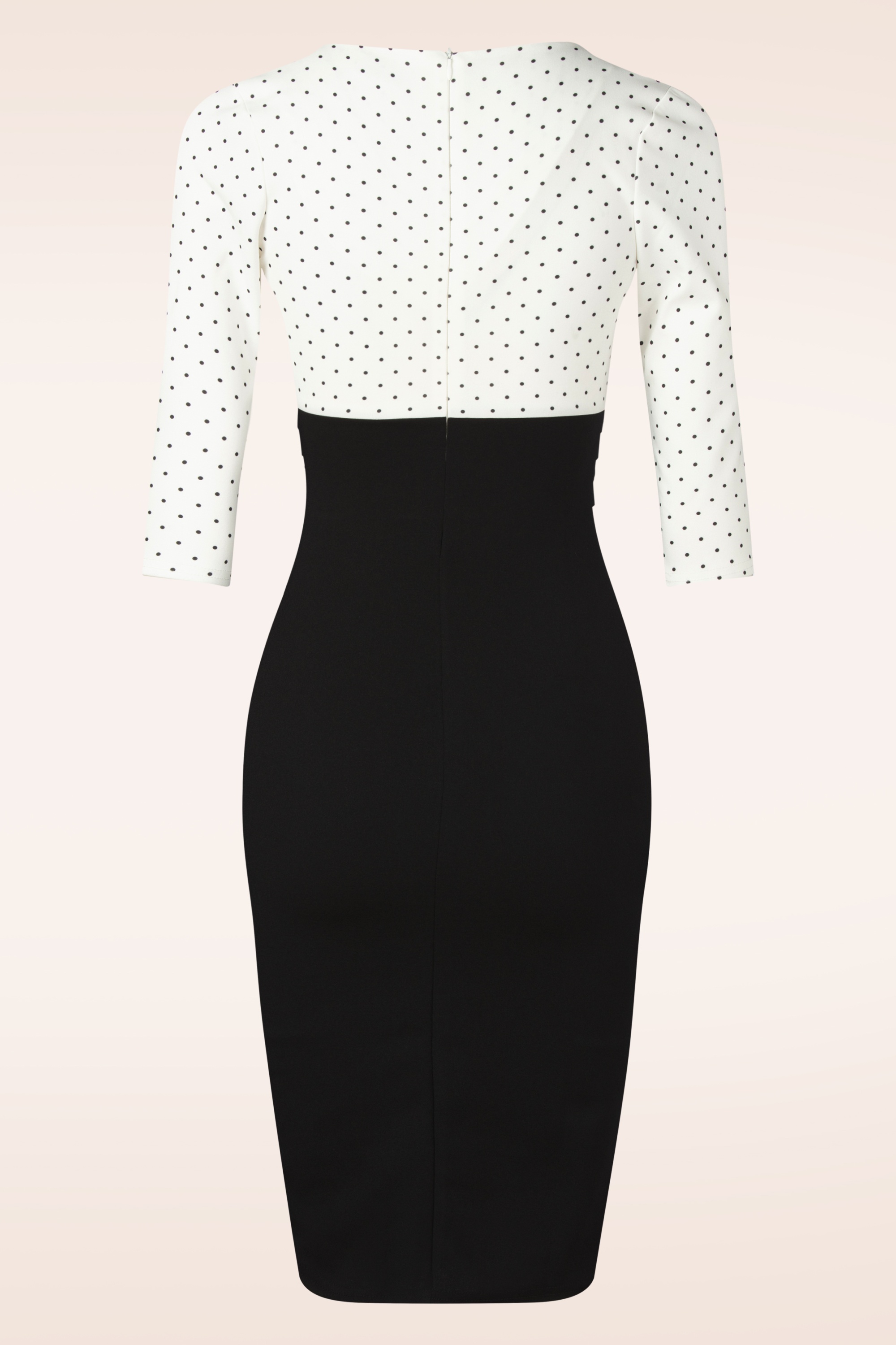 Vintage Chic for Topvintage - Nehla Bleistiftkleid in Schwarz und Weiß 3