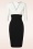 Vintage Chic for Topvintage - Nehla pencil jurk in zwart en wit