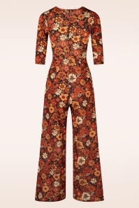 Vintage Chic for Topvintage - Savannah Floral jumpsuit in donkeroranje 3