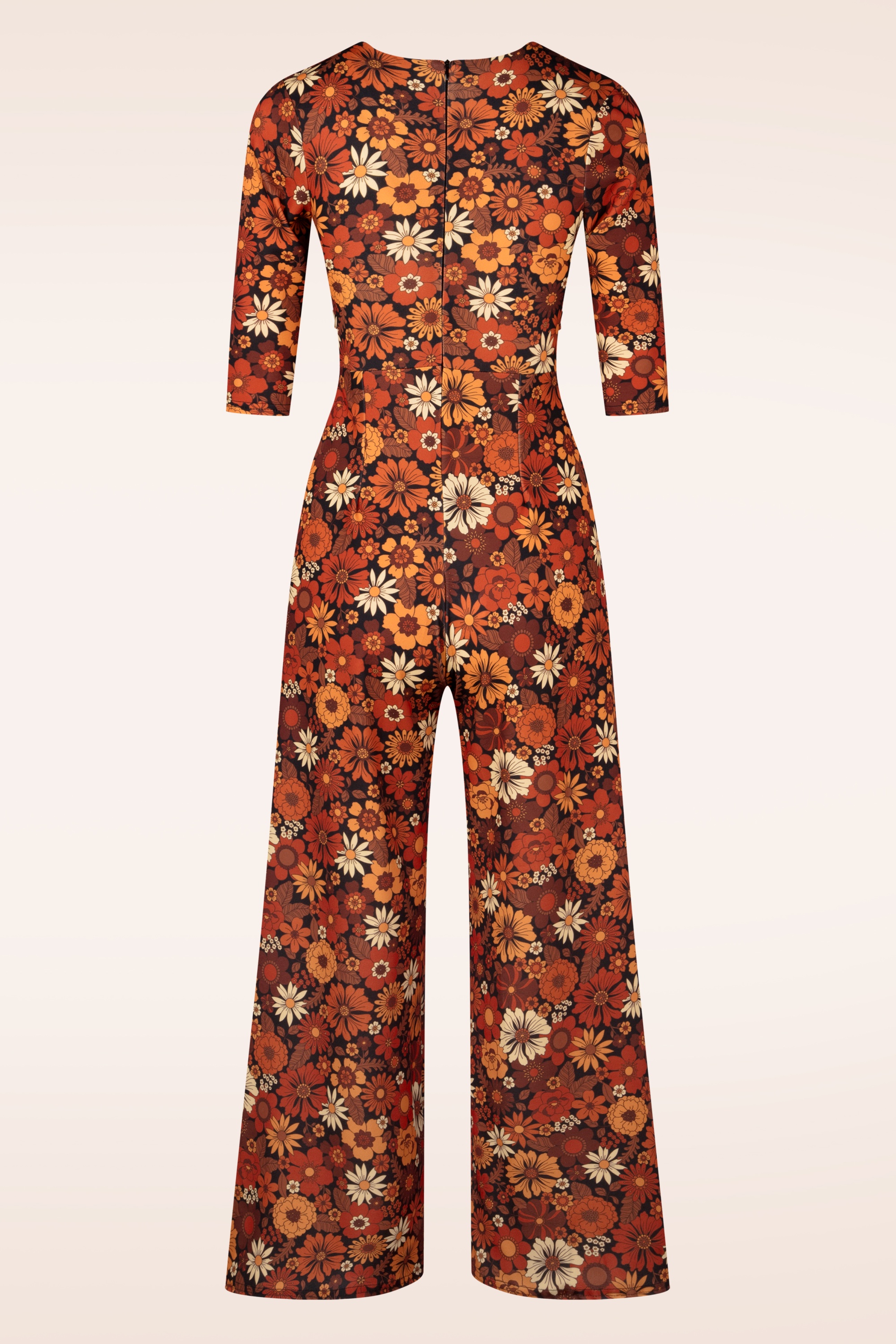 Vintage Chic for Topvintage - Savannah Floral jumpsuit in donkeroranje 3