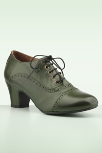 Miz Mooz - Fly Shoe Booties in bosgroen 3