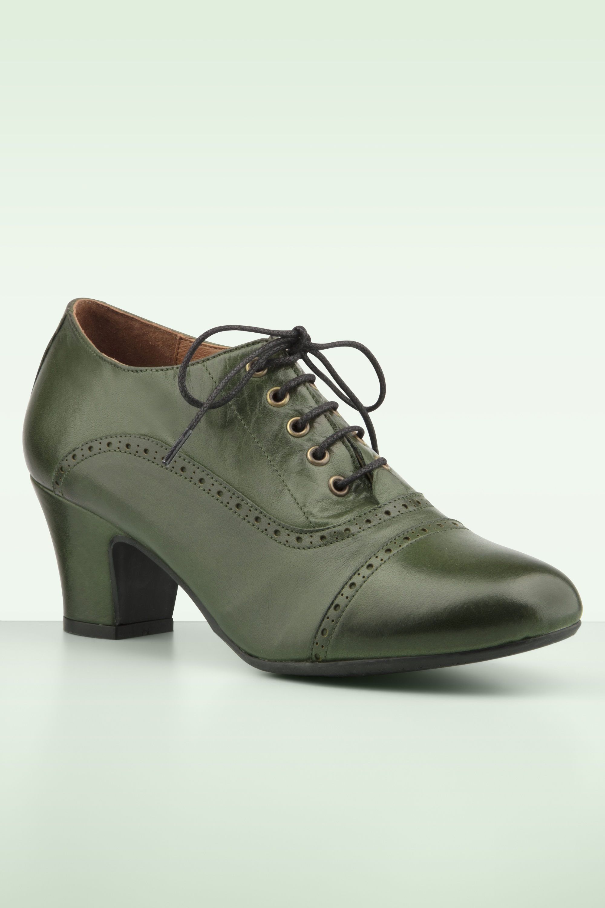 Miz Mooz - Fly Shoe Booties in bosgroen 3