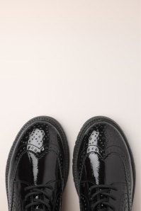 s.Oliver - Abigail Brogue Shoes in Patent Black 2