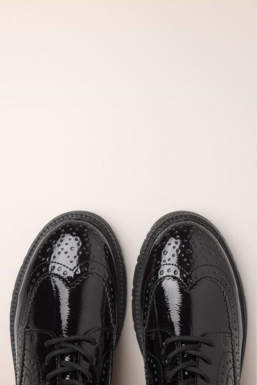s.Oliver - Abigail brogues schoenen in zwart lak 2
