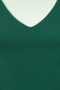 Vintage Chic for Topvintage - Juno Puff Sleeve Top in Forest Green 2