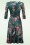 Vintage Chic for Topvintage - Aria Floral Swingkleid in Smaragdgrün 4