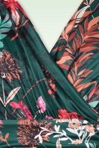 Vintage Chic for Topvintage - Aria Floral Swingkleid in Smaragdgrün 3