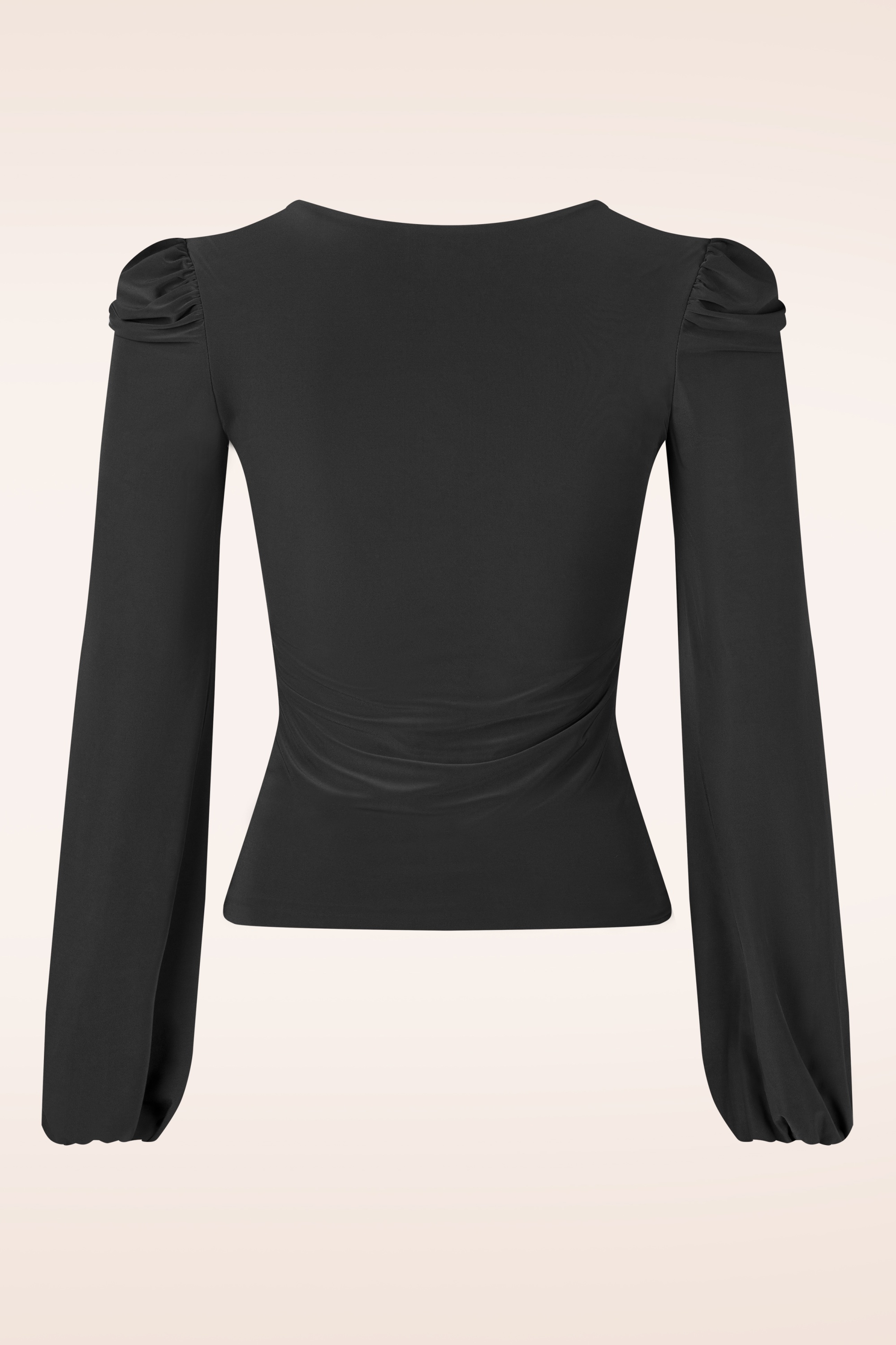 Vintage Chic for Topvintage - Juno Puff Sleeve Shirt in Schwarz 3