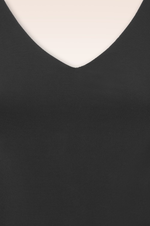 Vintage Chic for Topvintage - Juno top met pofmouwen in zwart 2