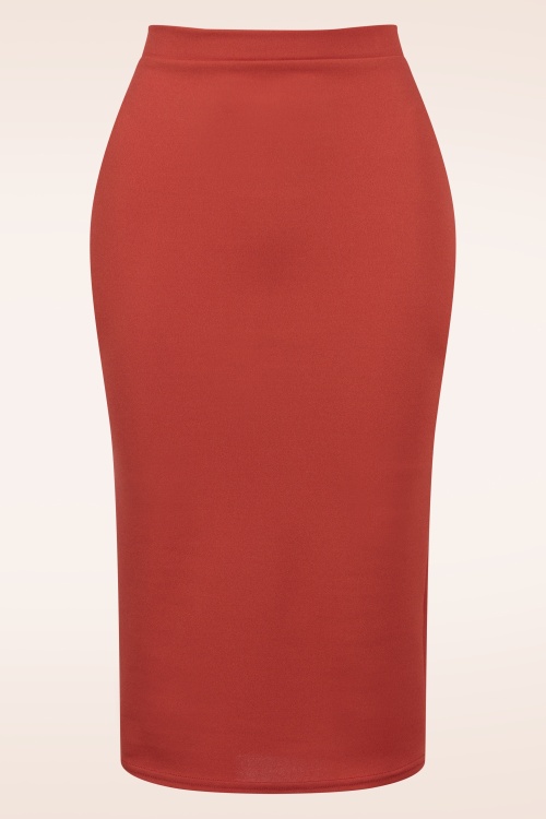 Vintage Chic for Topvintage - Bella midi rok in roestoranje