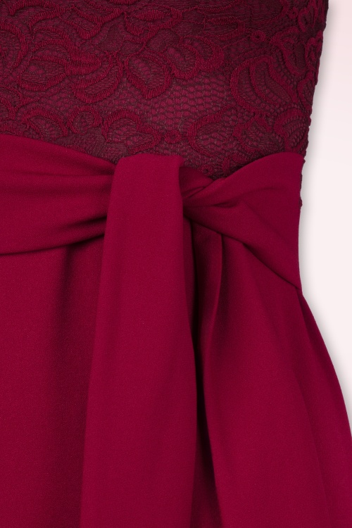 Vintage Chic for Topvintage - Felicity Lace Etuikleid in Weinrot 2