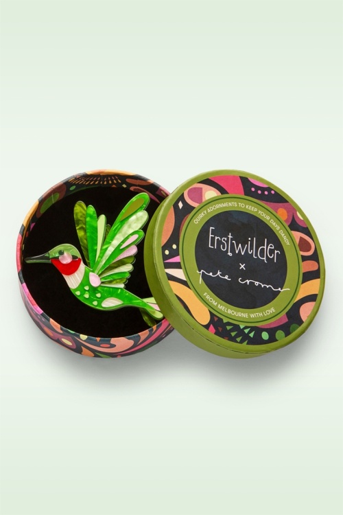 Erstwilder - The Riveting Ruby-Throathed Hummingbird Brosche 2