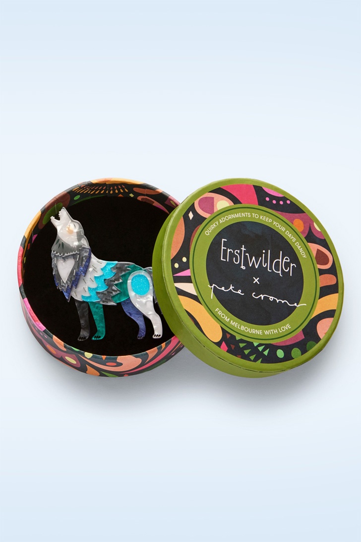 Erstwilder - The Gallant Gray Wolf Brosche 2