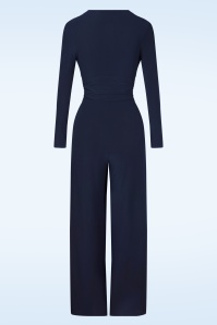 Vintage Chic for Topvintage - Hallie Knotted Jumpsuit in Navy 5