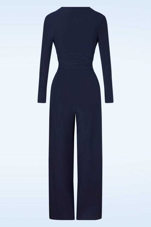 Vintage Chic for Topvintage - Hallie Knotted Jumpsuit in Navy 5