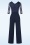Vintage Chic for Topvintage - Maribelle kanten jumpsuit in marineblauw 3