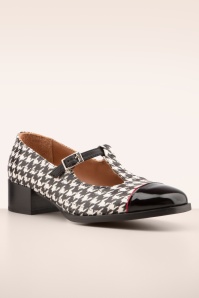 Nemonic - Colette Mary Jane pumps in zwart en wit 3