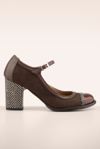 Nemonic - Juliet Mary Jane Pumps in Braun