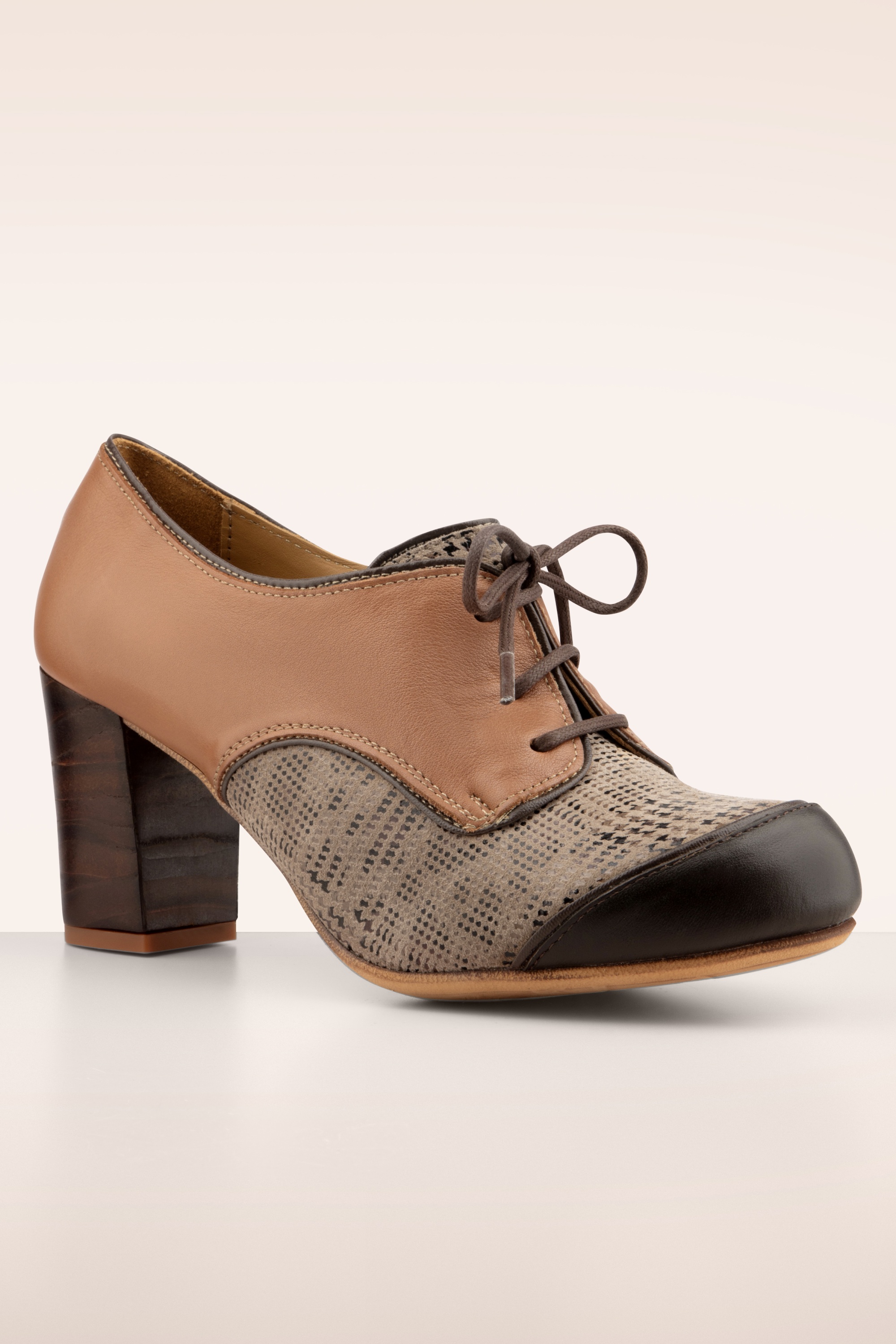 Nemonic - Madison lederen booties in kastanjebruin 3