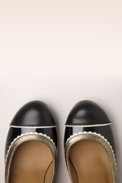 Nemonic - Frida Leather Mary Jane pumps in zwart 2