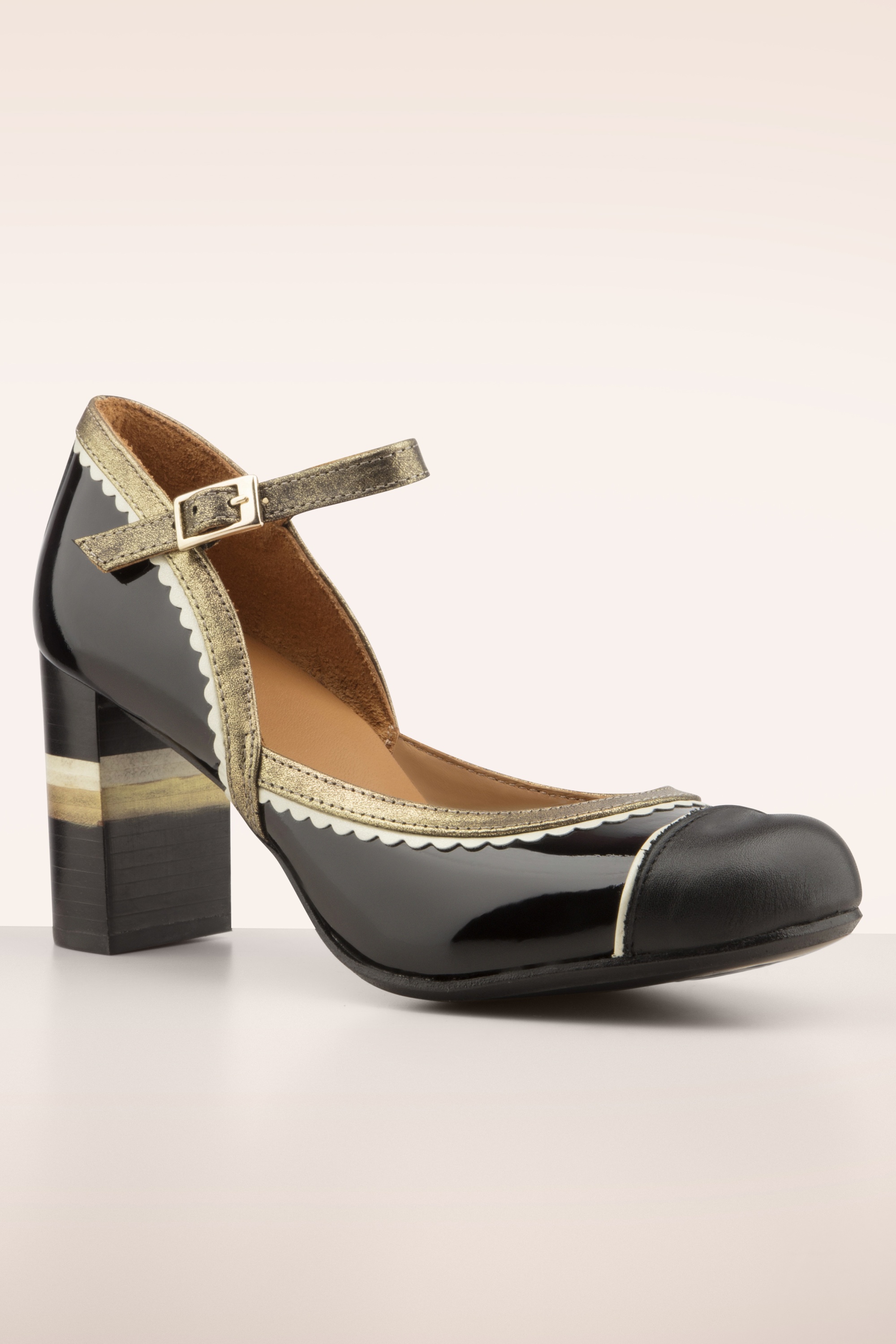 Nemonic - Frida Leather Mary Jane pumps in zwart 3