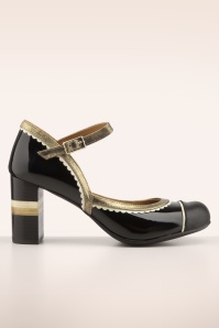 Nemonic - Frida Leather Mary Jane pumps in zwart
