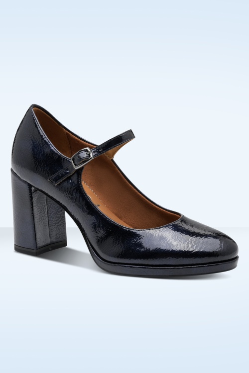 Tamaris - Maddy Patent pumps in donker navy 3