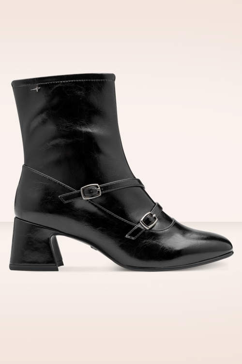 Tamaris - Phoebe Patent Stiefeletten in Schwarz